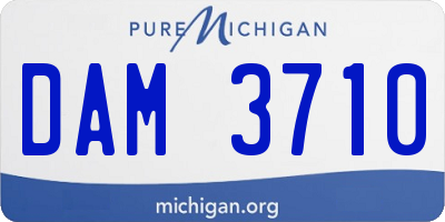 MI license plate DAM3710