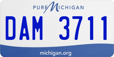 MI license plate DAM3711