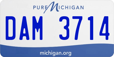 MI license plate DAM3714