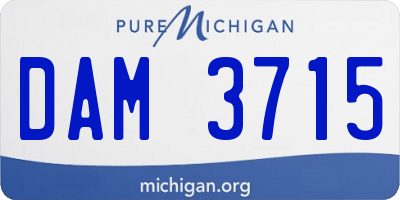 MI license plate DAM3715