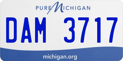 MI license plate DAM3717