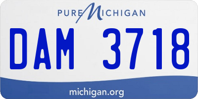 MI license plate DAM3718