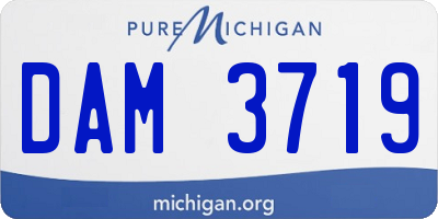 MI license plate DAM3719