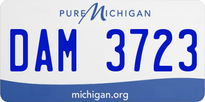 MI license plate DAM3723