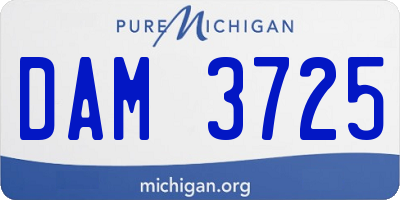 MI license plate DAM3725
