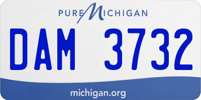 MI license plate DAM3732