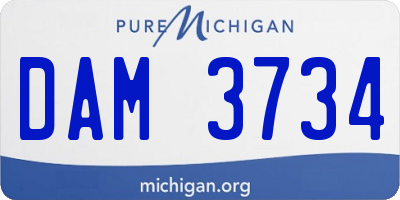 MI license plate DAM3734