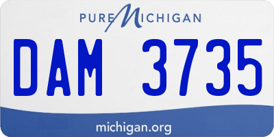 MI license plate DAM3735