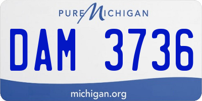 MI license plate DAM3736