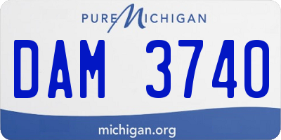 MI license plate DAM3740