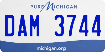 MI license plate DAM3744