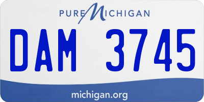MI license plate DAM3745