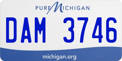 MI license plate DAM3746