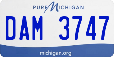 MI license plate DAM3747