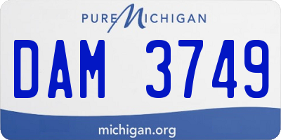 MI license plate DAM3749