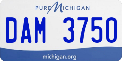 MI license plate DAM3750