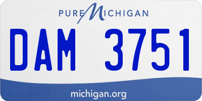 MI license plate DAM3751