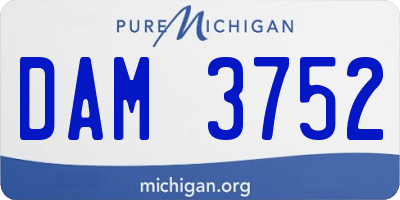 MI license plate DAM3752