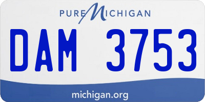 MI license plate DAM3753