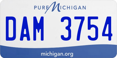 MI license plate DAM3754