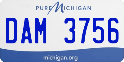 MI license plate DAM3756
