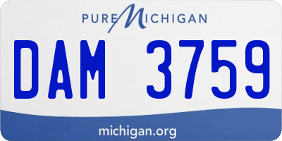 MI license plate DAM3759