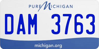 MI license plate DAM3763