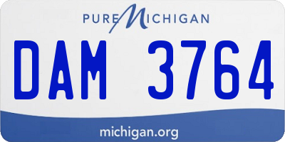MI license plate DAM3764