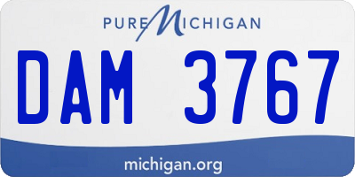 MI license plate DAM3767