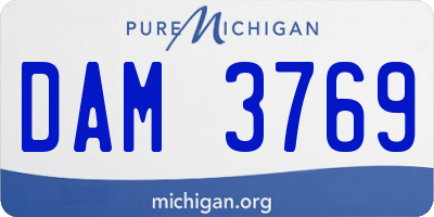 MI license plate DAM3769