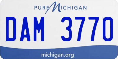 MI license plate DAM3770