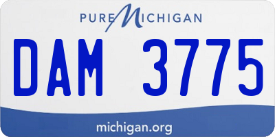 MI license plate DAM3775