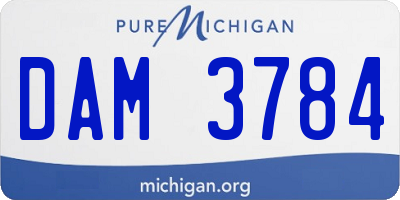 MI license plate DAM3784