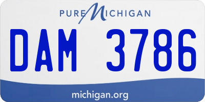 MI license plate DAM3786