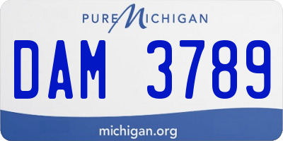 MI license plate DAM3789