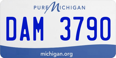 MI license plate DAM3790