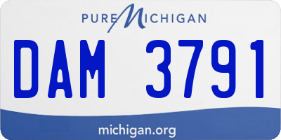 MI license plate DAM3791