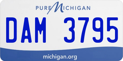MI license plate DAM3795