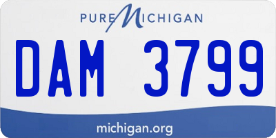 MI license plate DAM3799