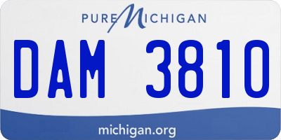 MI license plate DAM3810