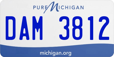 MI license plate DAM3812