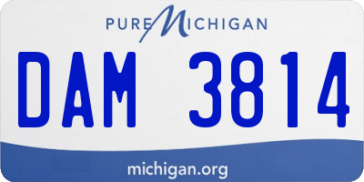 MI license plate DAM3814