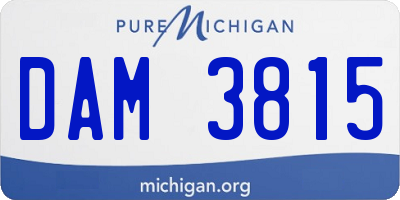 MI license plate DAM3815
