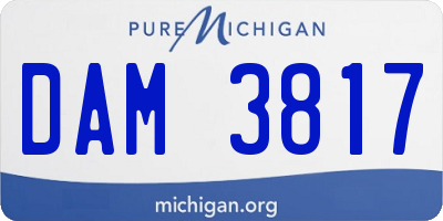 MI license plate DAM3817