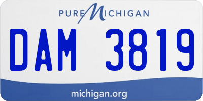 MI license plate DAM3819