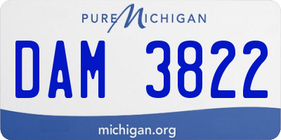 MI license plate DAM3822