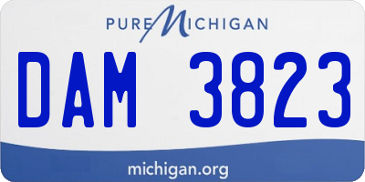 MI license plate DAM3823