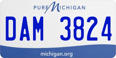 MI license plate DAM3824