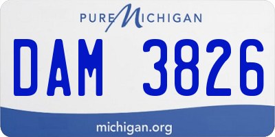 MI license plate DAM3826