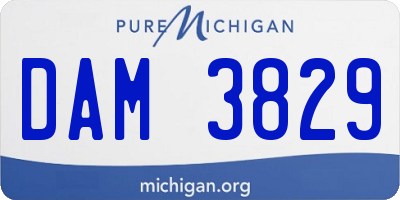 MI license plate DAM3829